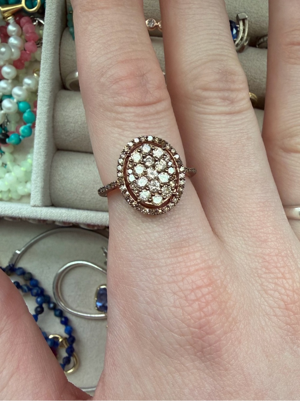 Champagne Diamond Ring